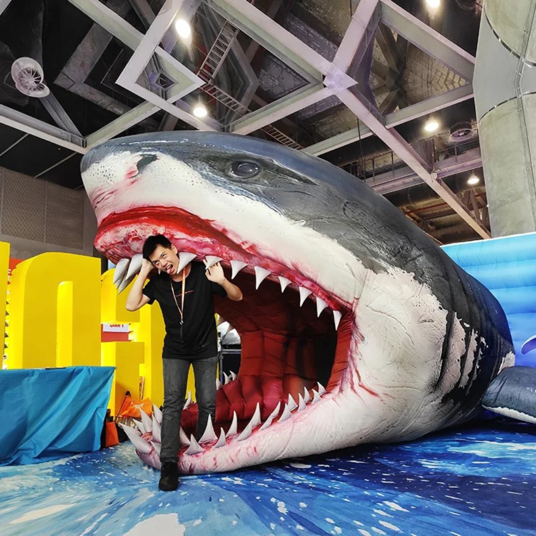 Inflatable Shark Tunnel Custom Display for Events
