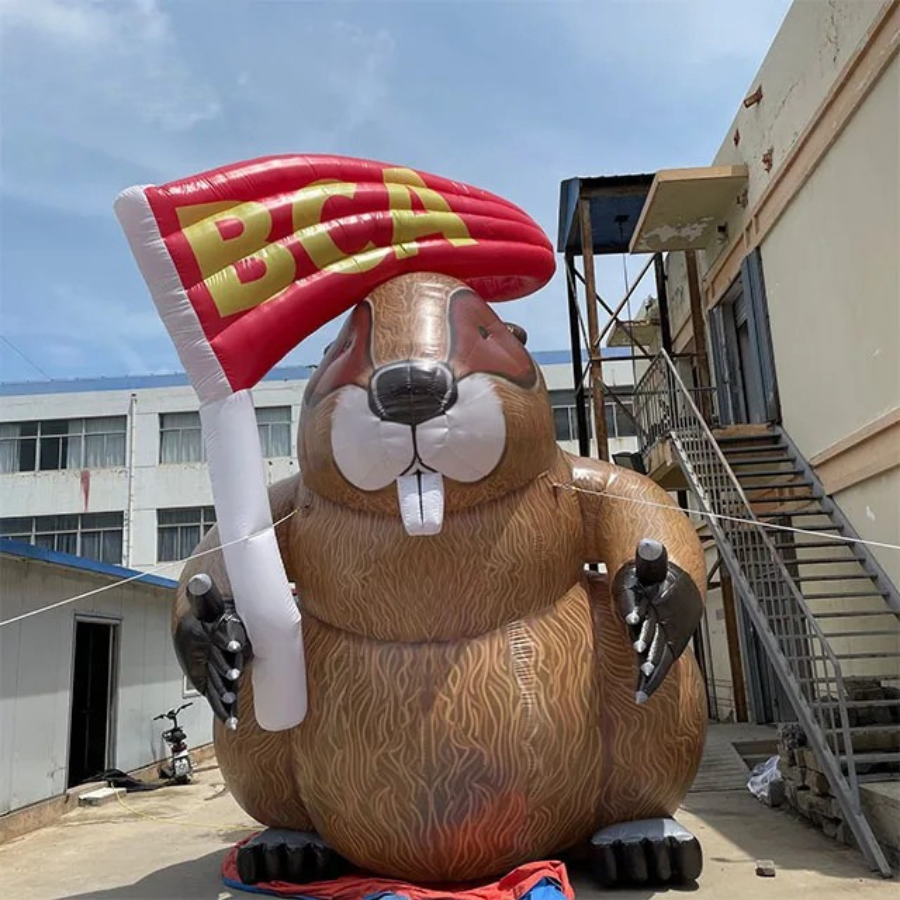 Giant Inflatable Beaver Mascot for Events