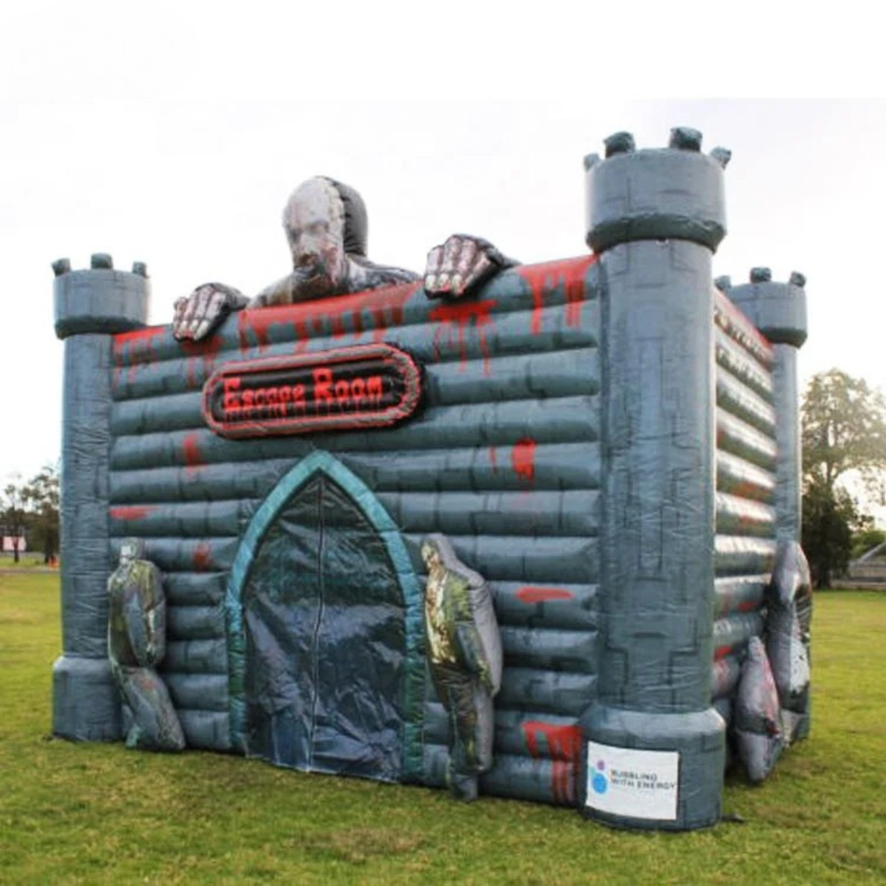 Inflatable Escape Room with Zombie Prop for Halloween