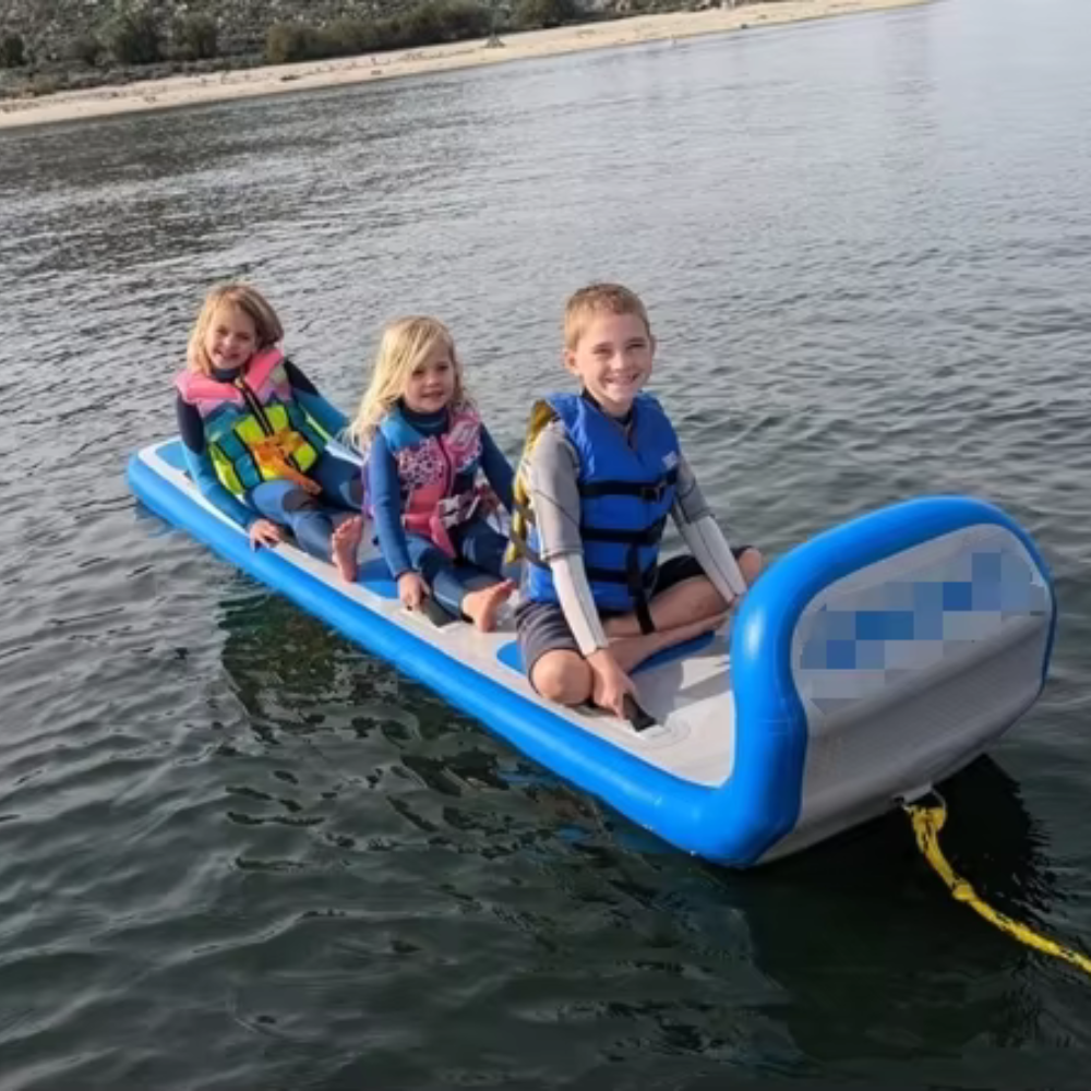 Inflatable Toboggan Slide Durable Snow Tube for Outdoor Fun