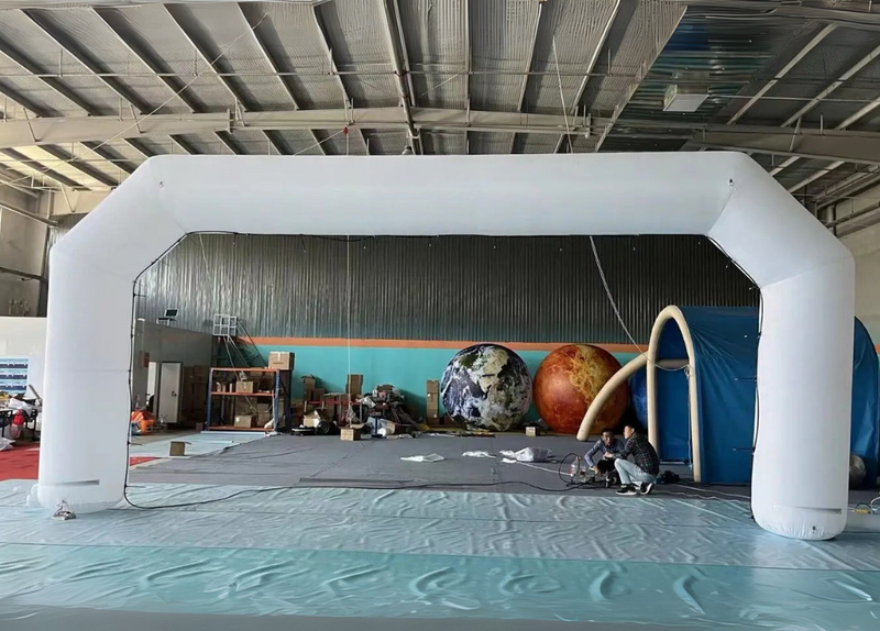 Inflatable Misting Arch for Outdoor Cooling