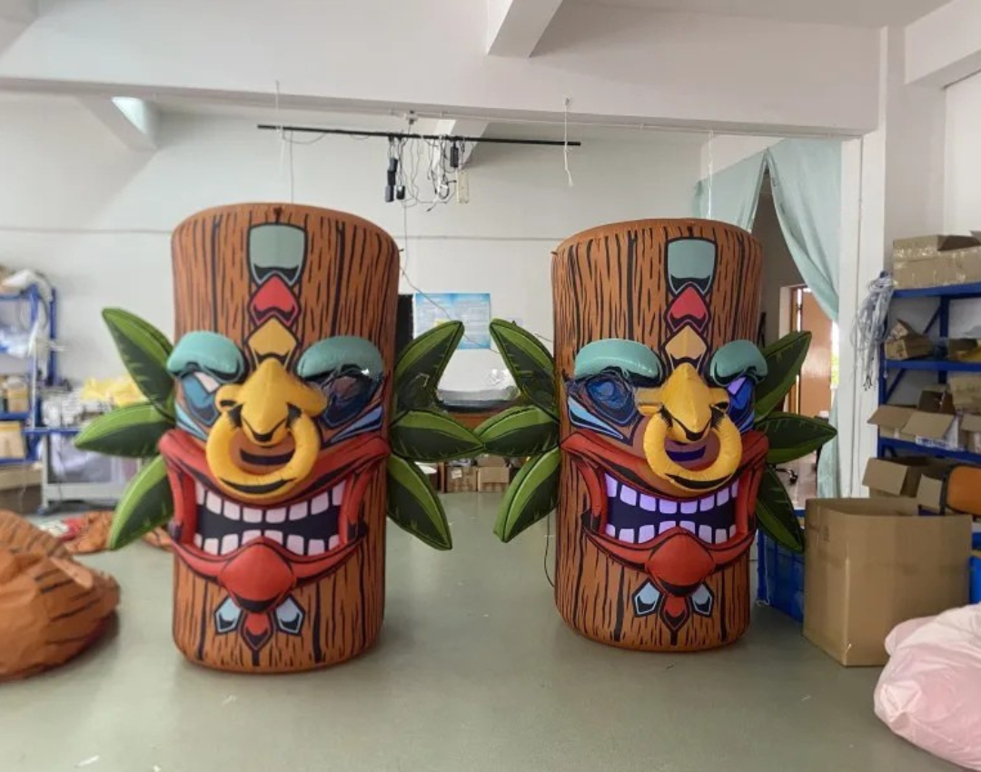 Inflatable Tiki Totem Column for Event Decoration