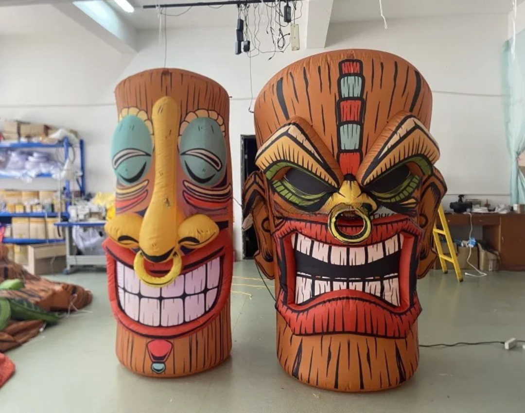 Inflatable Tiki Totem Column for Event Decoration
