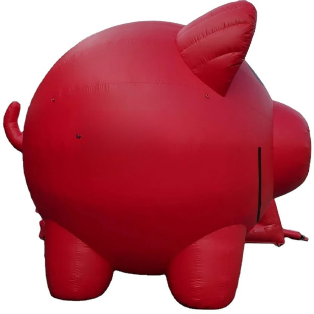 Custom Inflatable Red Pig with Logo for Advertising