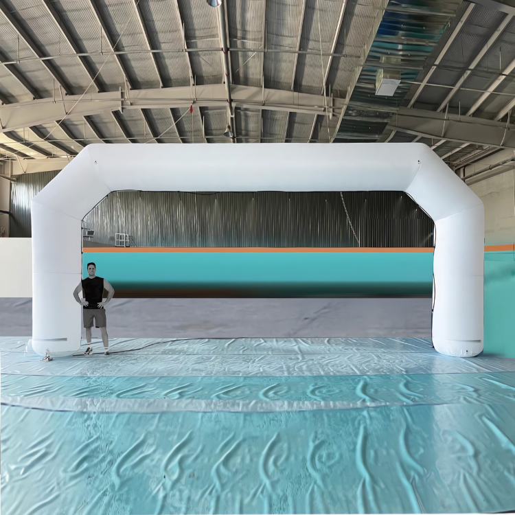 Inflatable Misting Arch for Outdoor Cooling