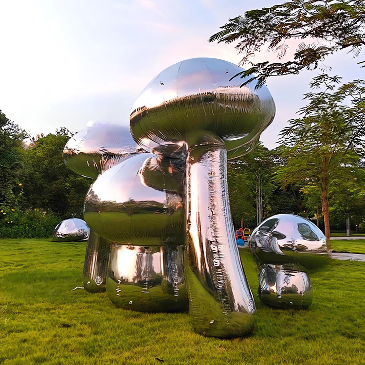 Inflatable Reflective Mushroom Decoration for Events