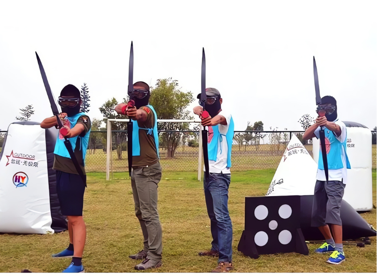 Inflatable Archery Bunkers Field with Equipment