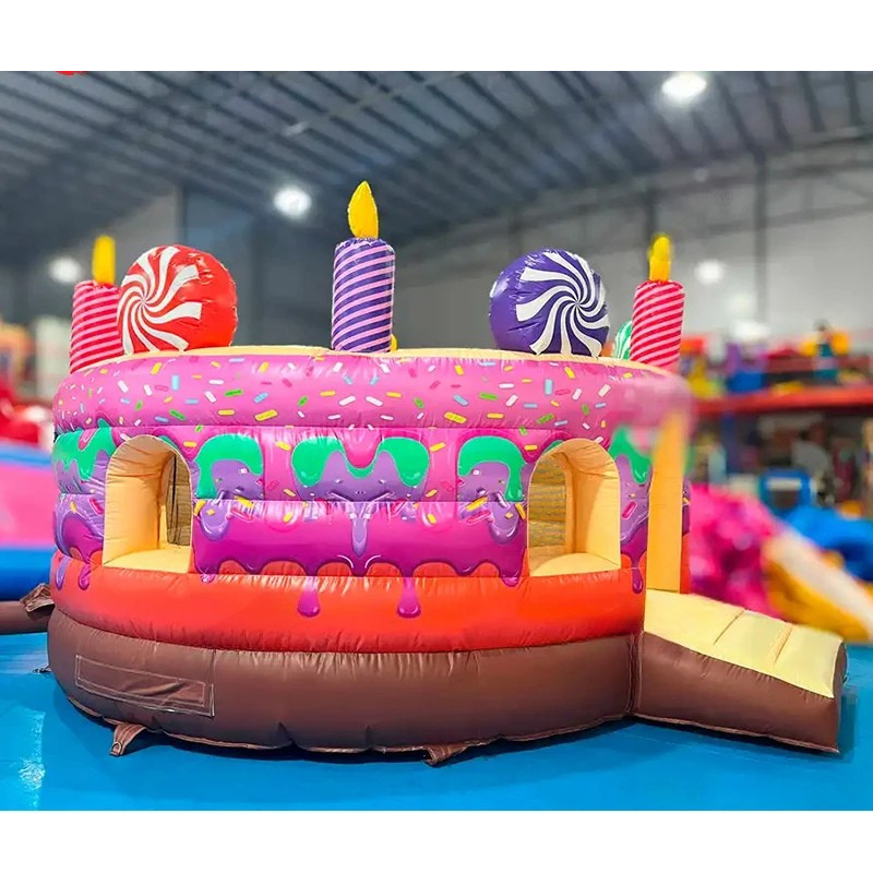 Inflatable Birthday Cake Bouncer Jumping Castle