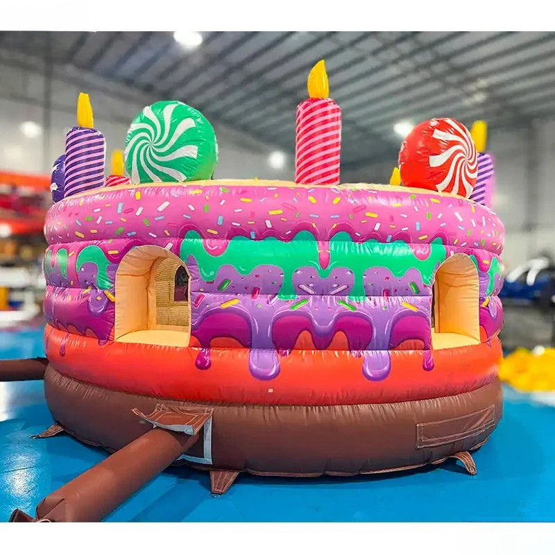 Inflatable Birthday Cake Bouncer Jumping Castle
