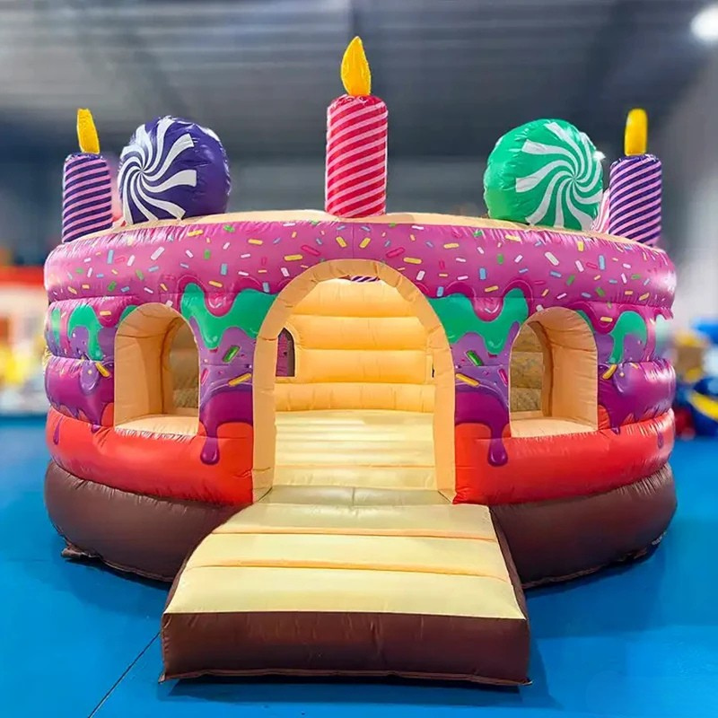 Inflatable Birthday Cake Bouncer Jumping Castle