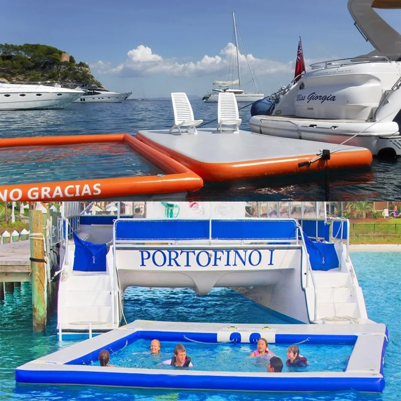 Inflatable Sea Floating Pool with Netting