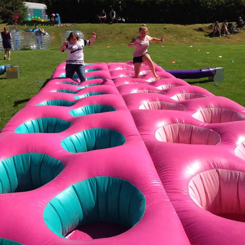 Inflatable Tyre Obstacle Run Team Game