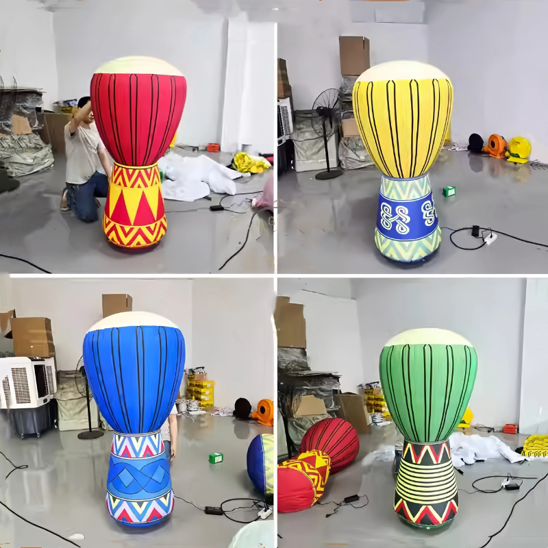 Colorful Inflatable Djembe Drums for Events