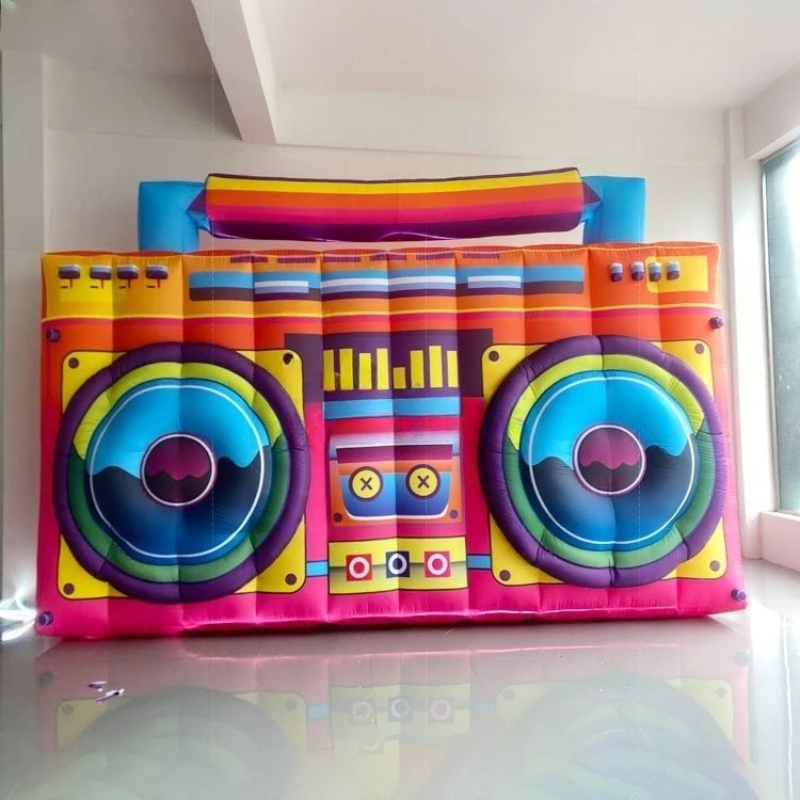 Giant Colorful Inflatable Boombox for Events
