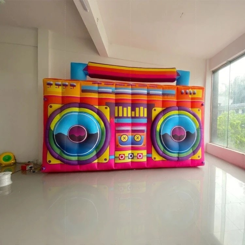 Giant Colorful Inflatable Boombox for Events