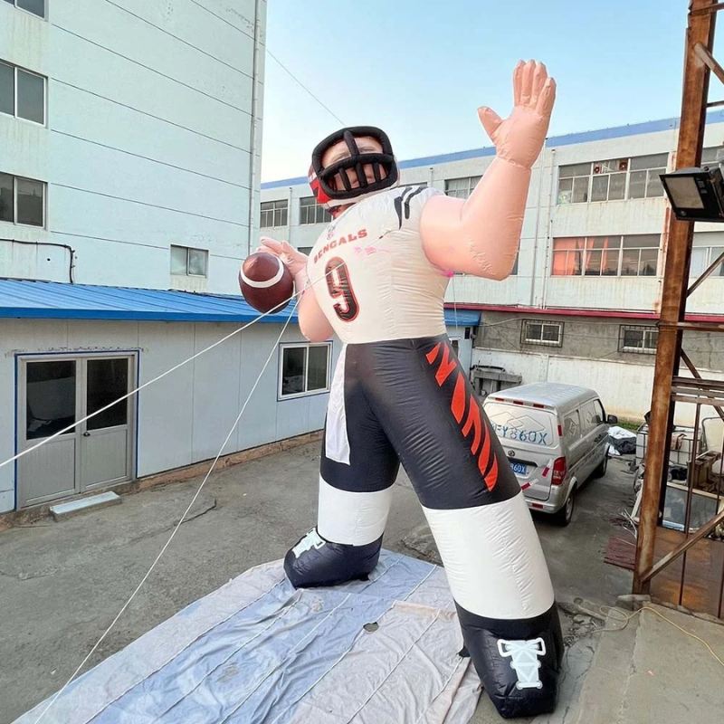Giant Inflatable Rugby Player With Ball