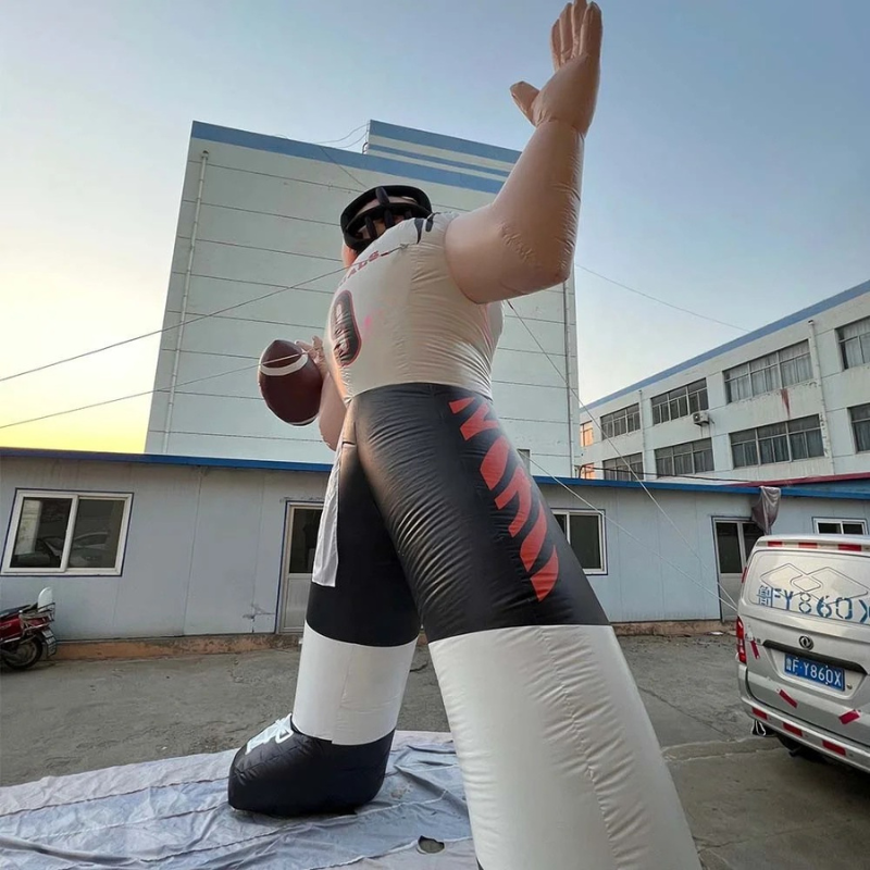 Giant Inflatable Rugby Player With Ball