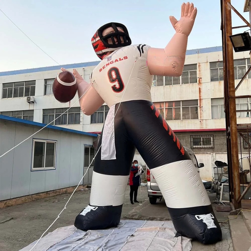 Giant Inflatable Rugby Player With Ball
