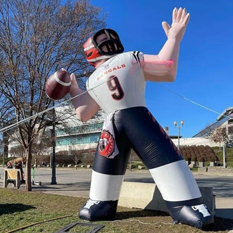 Giant Inflatable Rugby Player With Ball