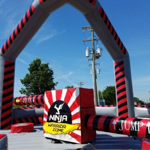 Inflatable Ninja Warrior Challenge Toxic Meltdown