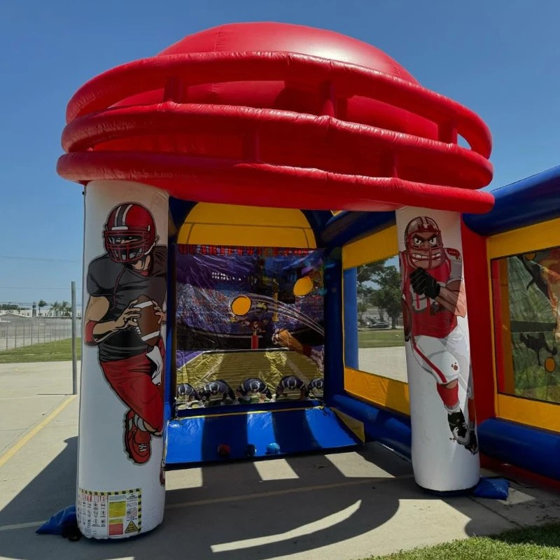 Inflatable Football Quarterback Toss Game Challenge