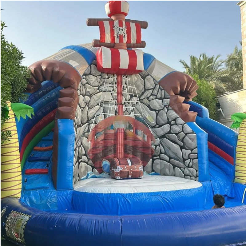 Pirate Themed Inflatable Water Slide Fun