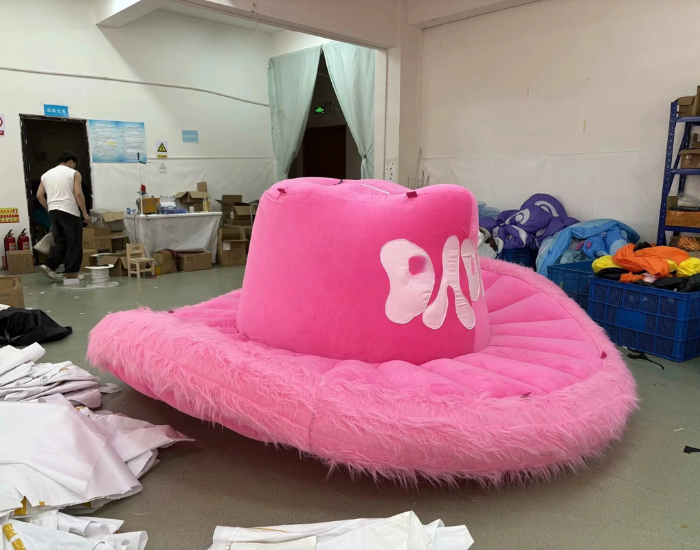 Giant Pink Inflatable Lady Hat Decoration