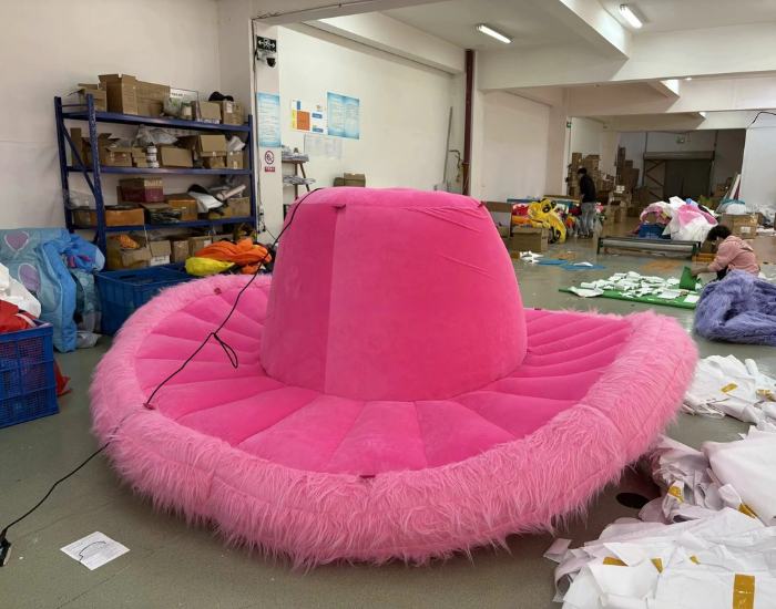 Giant Pink Inflatable Lady Hat Decoration