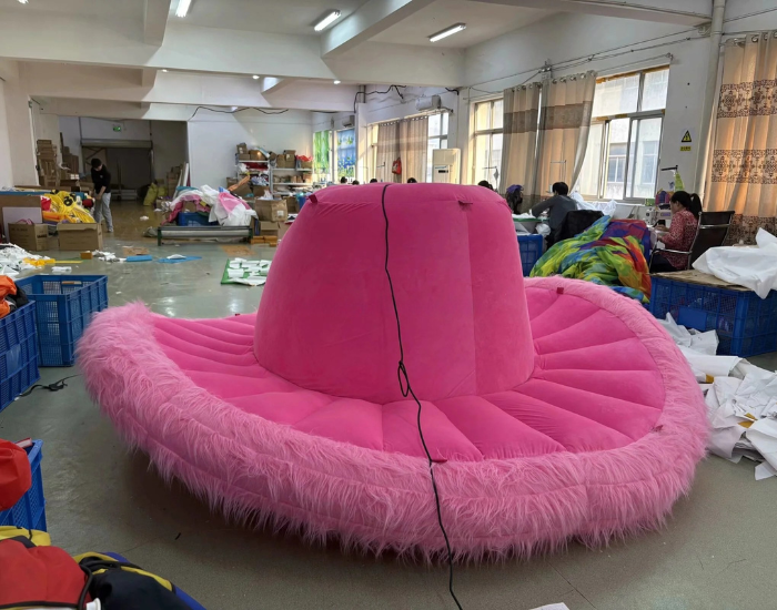 Giant Pink Inflatable Lady Hat Decoration