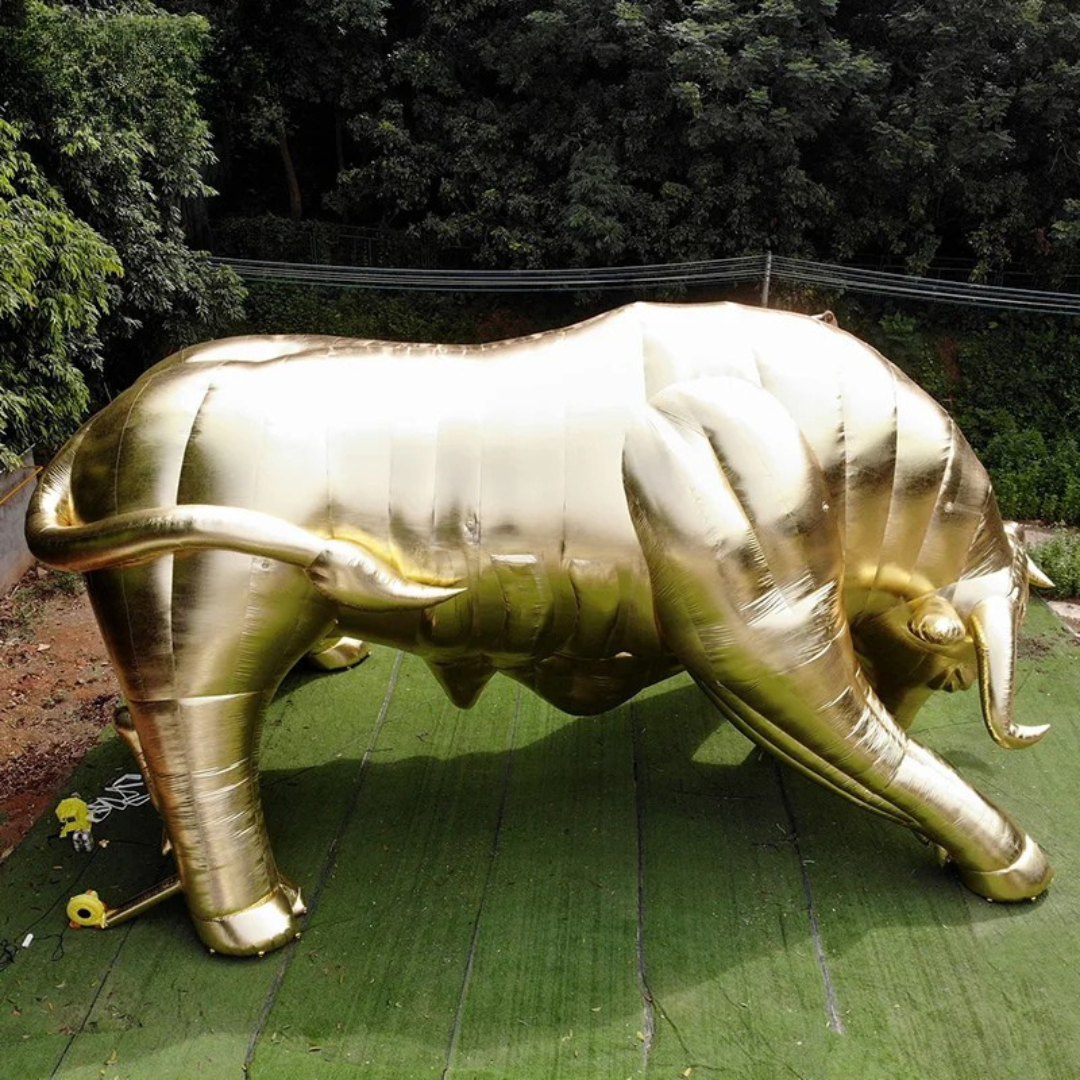 Custom Inflatable Golden Bull for Events