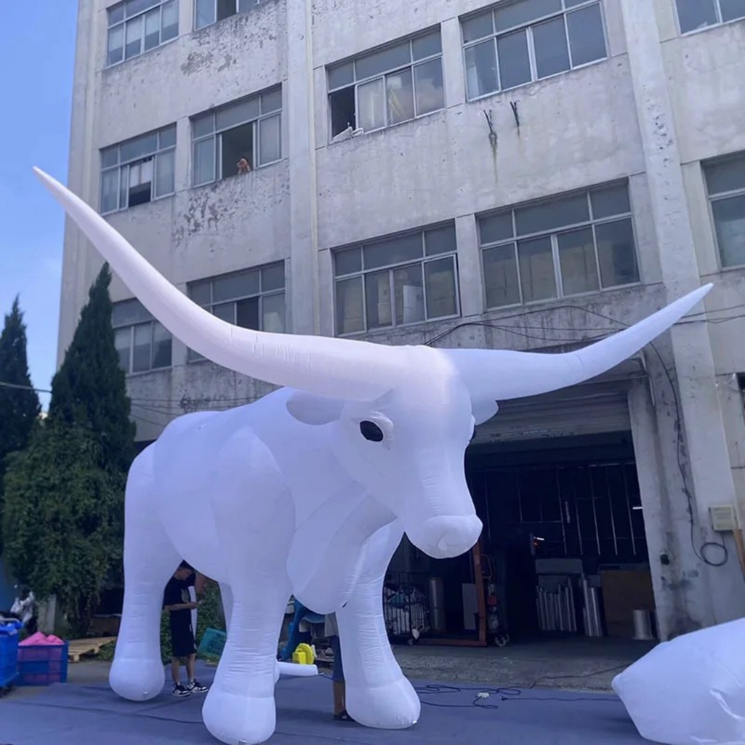 Inflatable Longhorn Bull Customizable LED Advertising