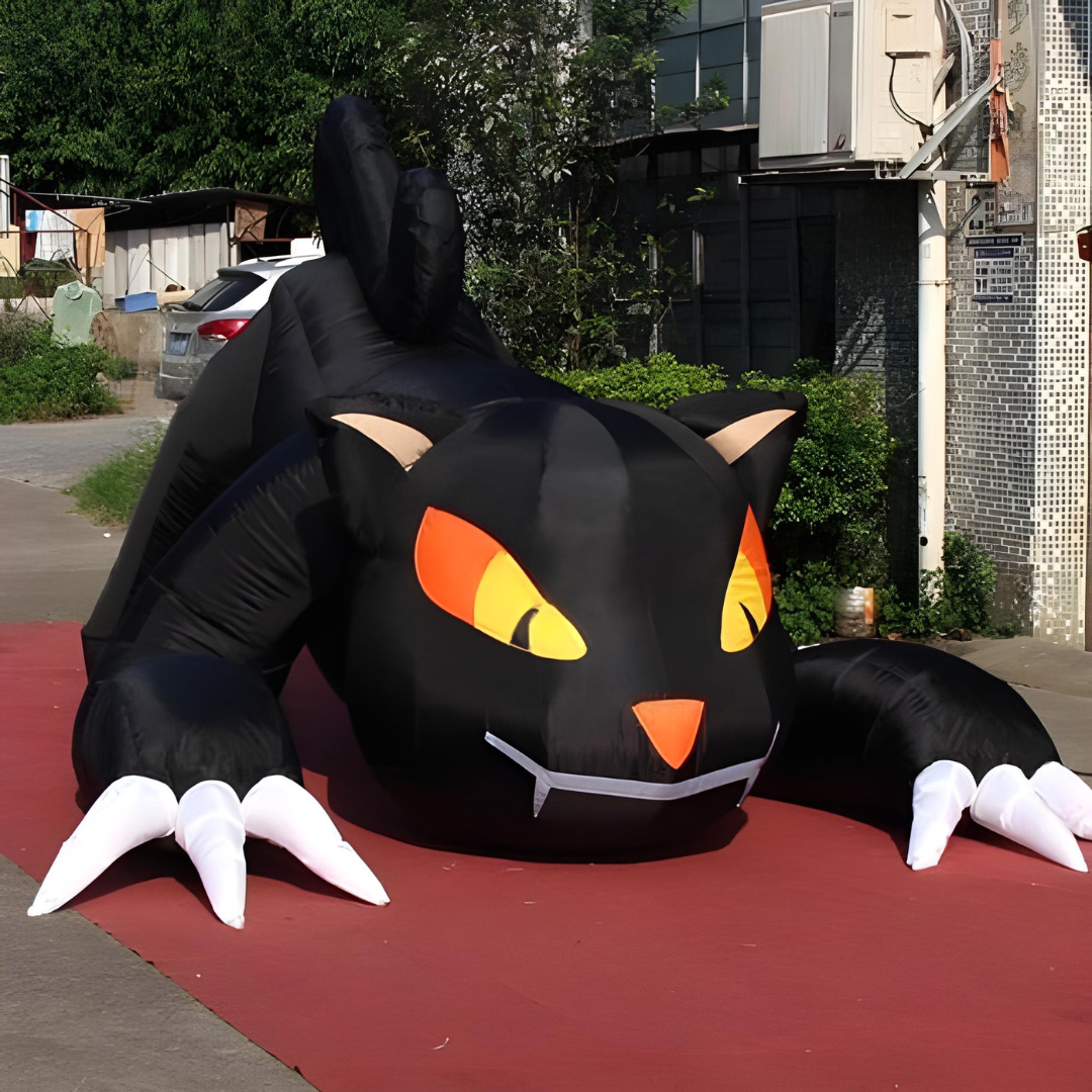 Customized Inflatable Halloween Black Cat Decoration