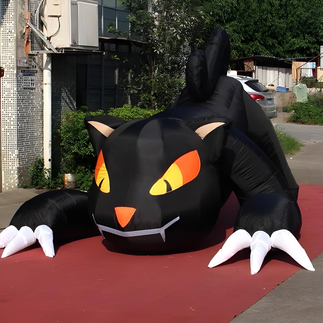 Customized Inflatable Halloween Black Cat Decoration