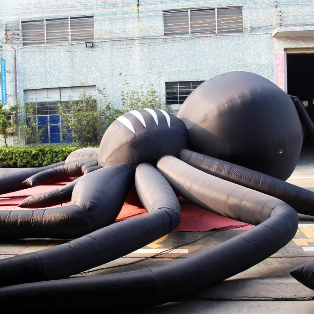 Inflatable Black Spider Halloween Decoration for Events