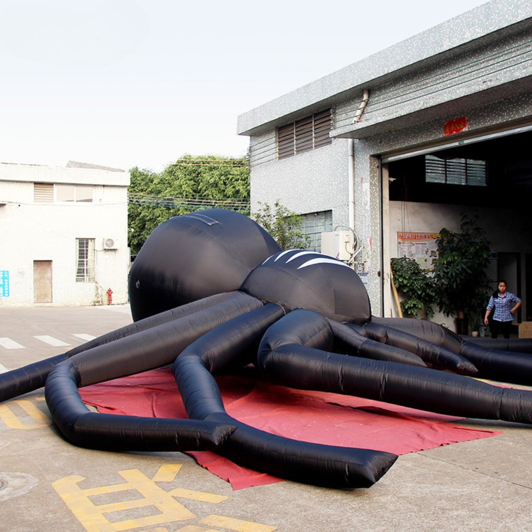 Inflatable Black Spider Halloween Decoration for Events