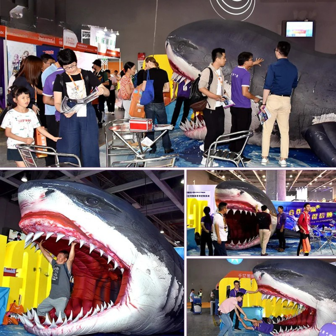 Inflatable Shark Tunnel Custom Display for Events