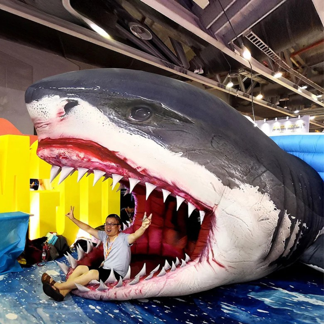 Inflatable Shark Tunnel Custom Display for Events