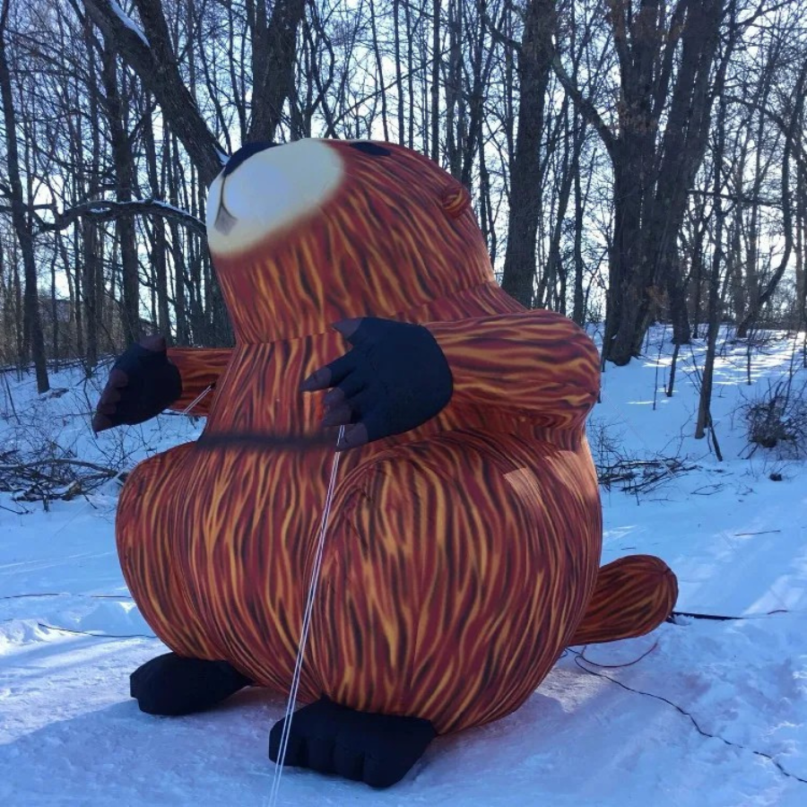Giant Inflatable Beaver for Groundhog Day Decoration