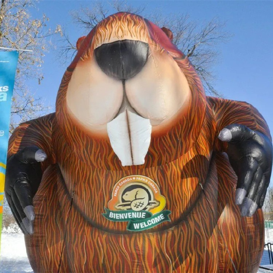 Giant Inflatable Beaver for Groundhog Day Decoration
