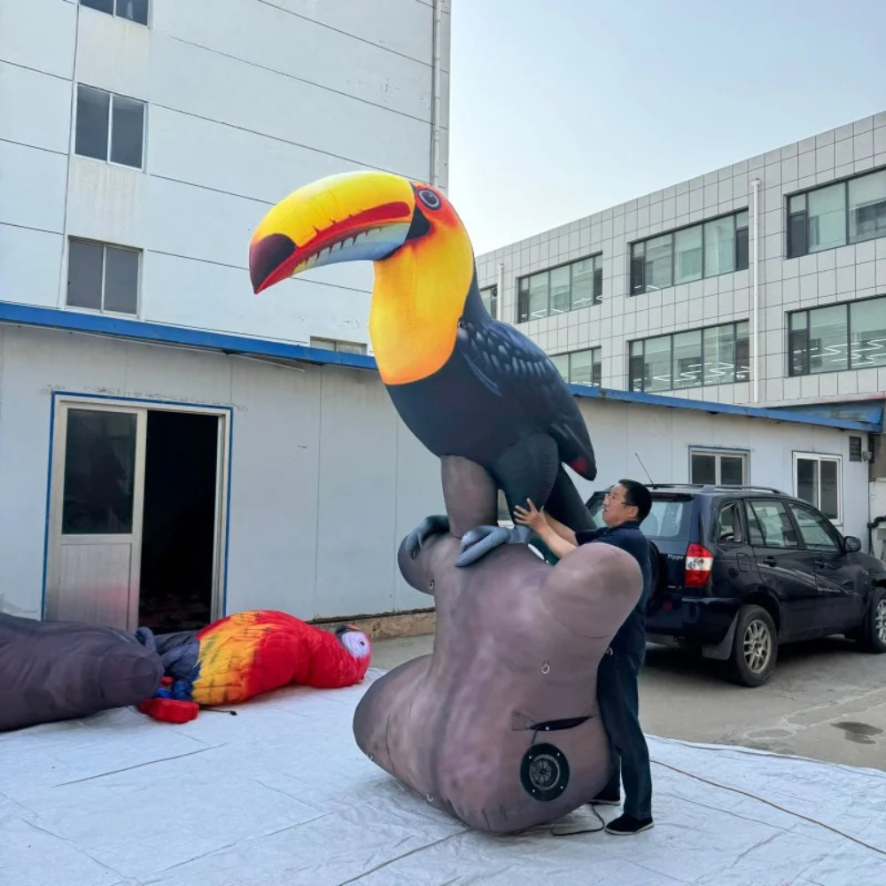 Inflatable Toucan Decoration Eye-Catching Display for Events