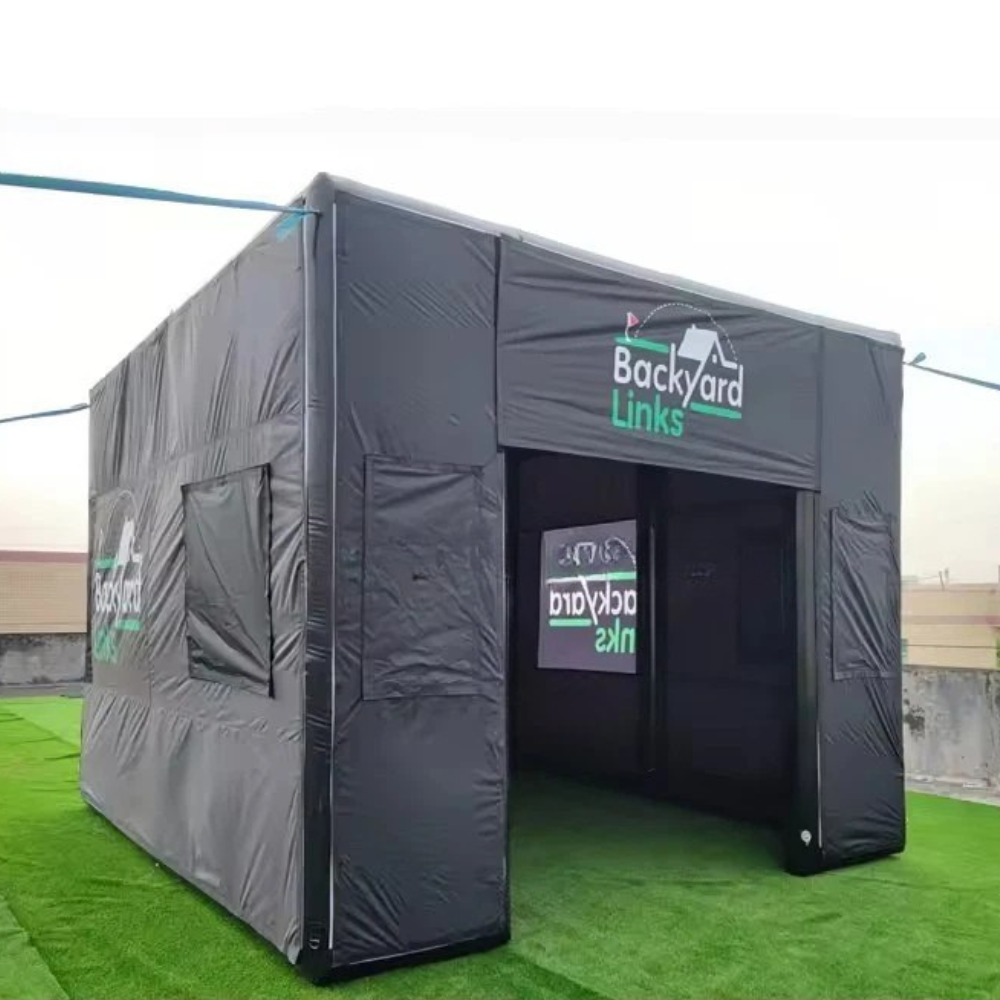 Inflatable Golf Enclosure with Impact Screen for Training