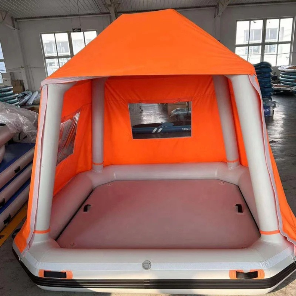 Inflatable Fishing Raft Boat with Floating Tent
