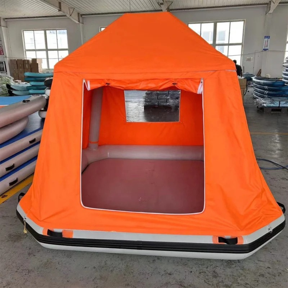 Inflatable Fishing Raft Boat with Floating Tent