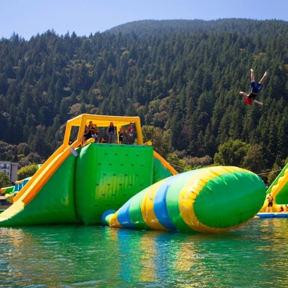 Inflatable Water Catapult Launch Pad for Lake Fun