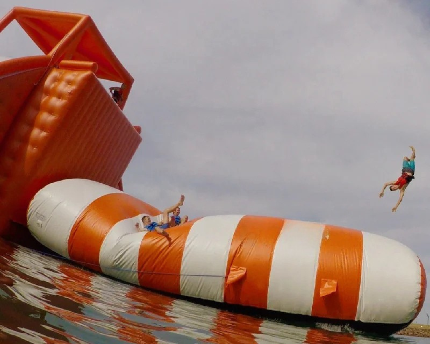 Inflatable Water Catapult Launch Pad for Lake Fun