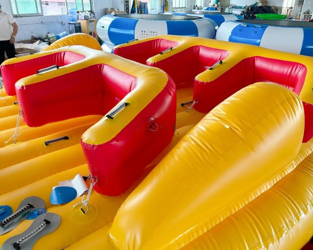 Inflatable Yellow Duck Ski Tube for Winter Fun