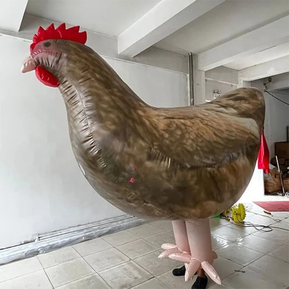 Inflatable Chicken Costume Lifelike Parade Suit