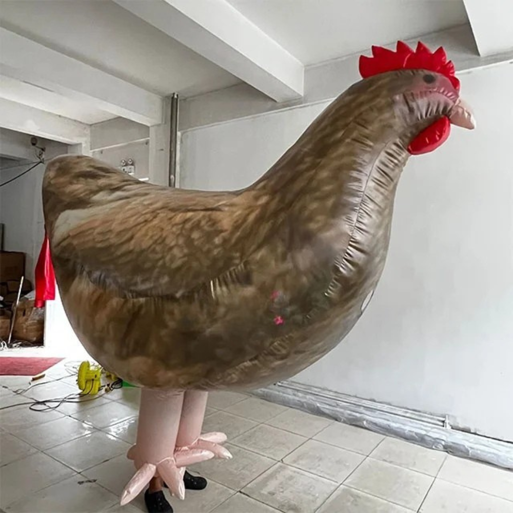 Inflatable Chicken Costume Lifelike Parade Suit