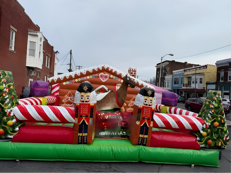 Merry Christmas Inflatable Mechanical Bull Ride