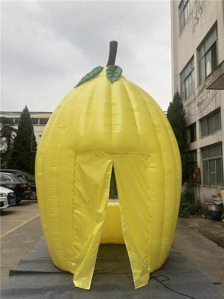 Inflatable Lemonade Booth in Yellow Lemon Shape with Leaf